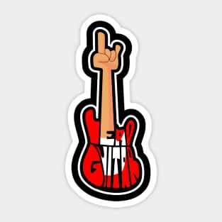 Lead Guitar Rock Band Sticker